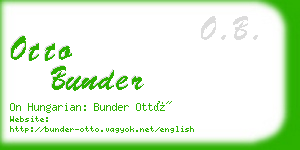otto bunder business card